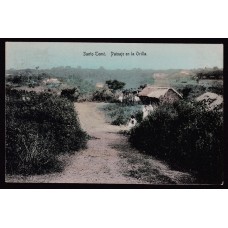 CORRIENTES SANTO TOME PAISAJE EN LA ORILLA ANTIGUA TARJETA POSTAL